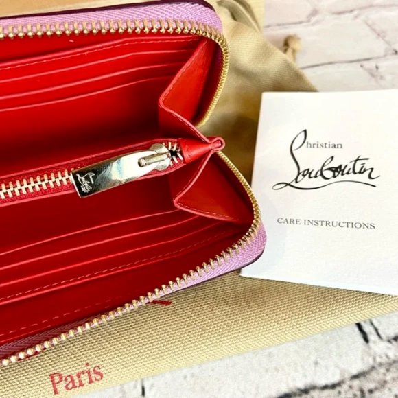 SOLD ⭐️Christian Louboutin pink patent leather long zippy zip around wallet w… - Picture 9 of 16
